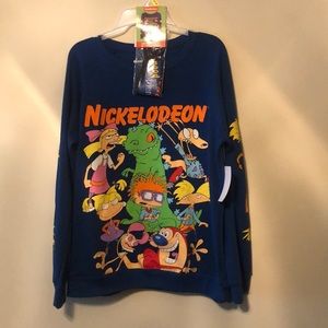 NWT 90s Nickelodeon cartoon sweatshirt & mask set